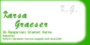karsa graeser business card